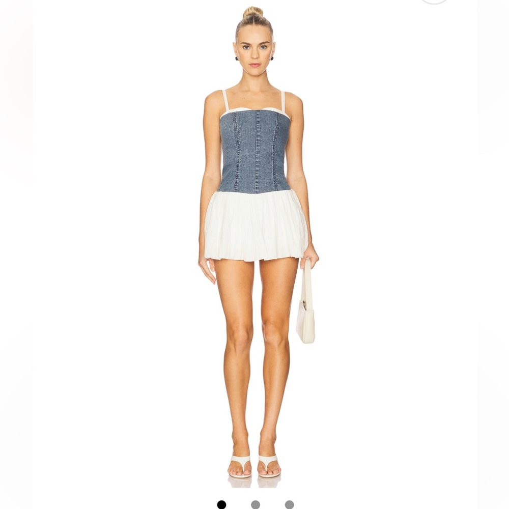 Show Me Your MuMu Denim Tiffany Skort with Cream